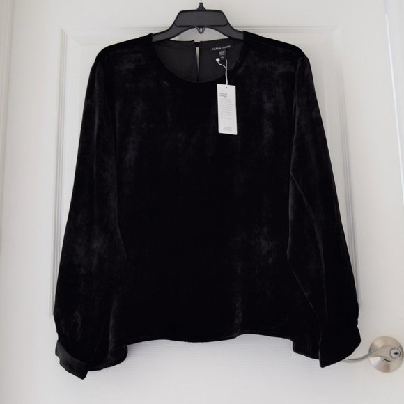Eileen Fisher Tops - Eileen Fisher Velvet Round Neck Top